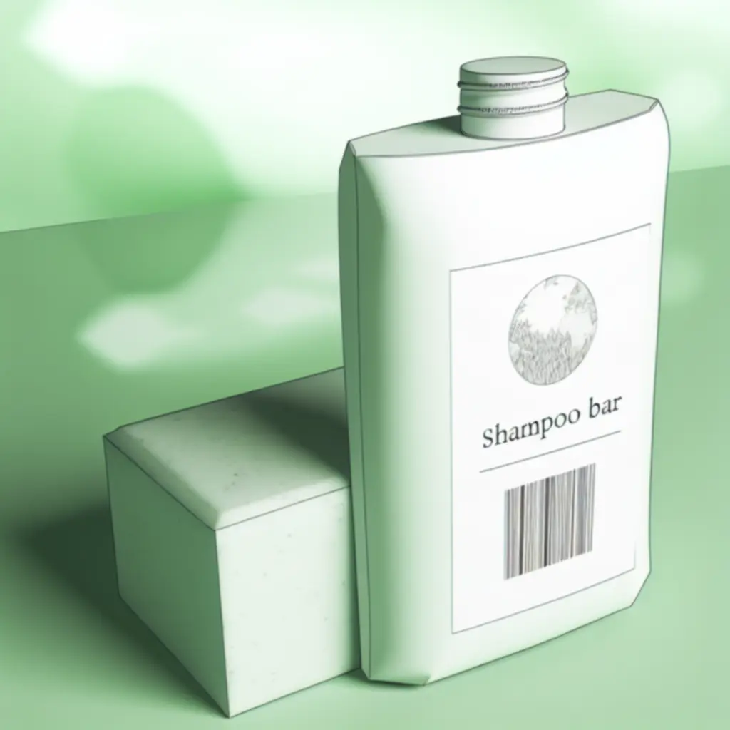 Przykładowy ekologiczny produkt w minimalistycznym, nadającym się do recyklingu opakowaniu.